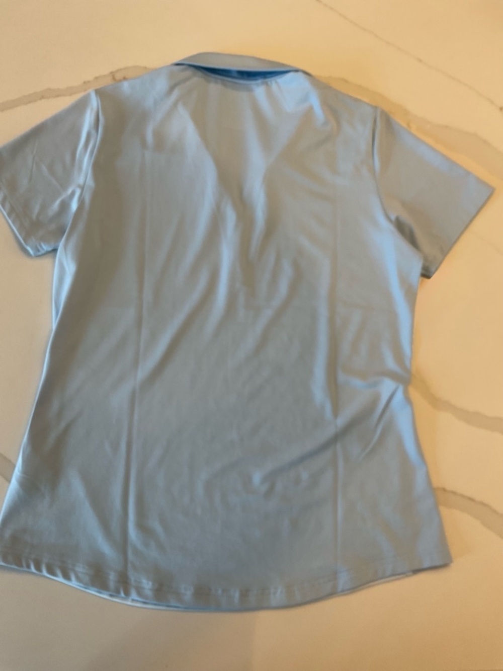 Adidas Women’s Light Blue Ombre Golf Polo - Picture 9 of 10